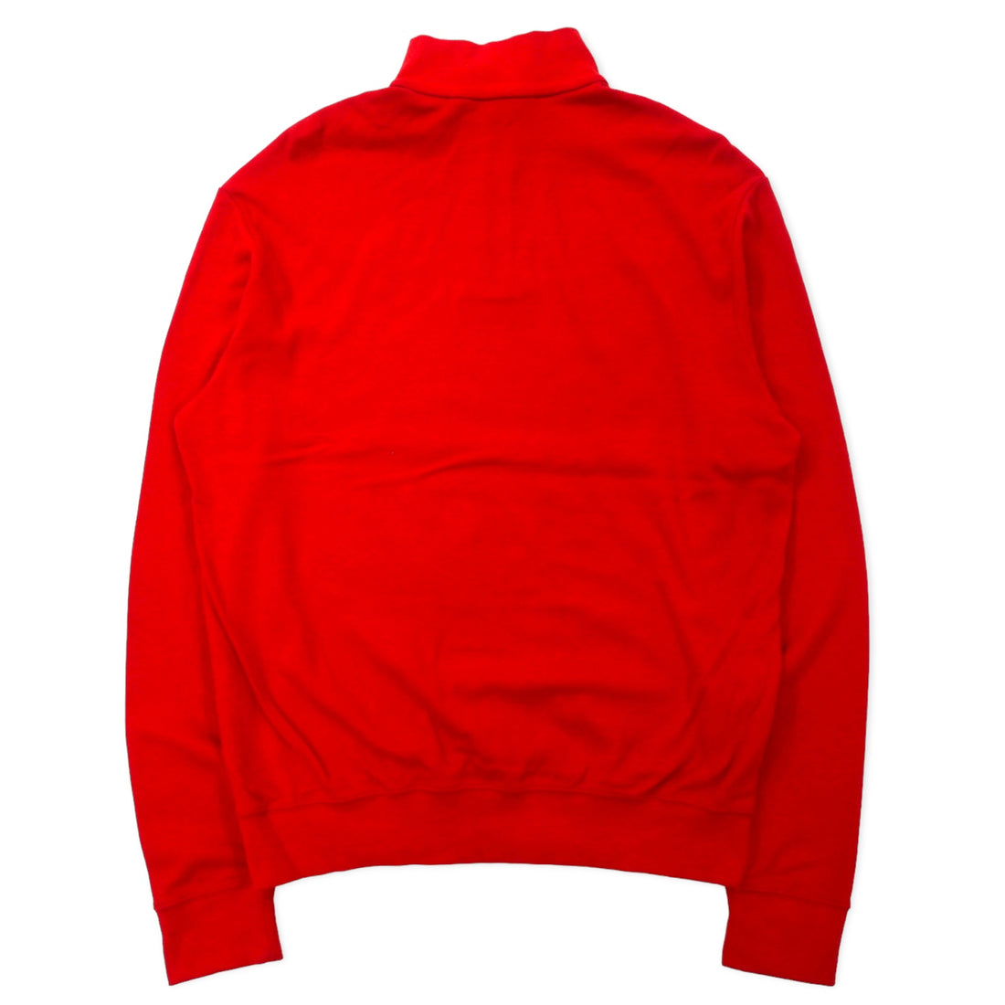 POLO GOLF RALPH LAUREN Half-Zip Sweatshirt M Red Cotton Pony Embroidery Made in Peru