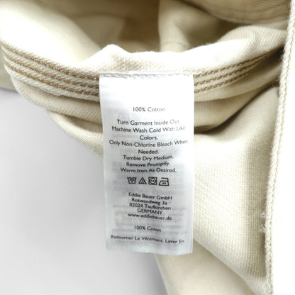 Eddie Bauer カバーオール ワークジャケット M 生成り ナチュラル ベージュ コットン 4ポケット