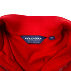 POLO GOLF RALPH LAUREN Half-Zip Sweatshirt M Red Cotton Pony Embroidery Made in Peru