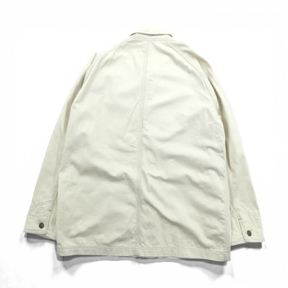 Eddie Bauer カバーオール ワークジャケット M 生成り ナチュラル ベージュ コットン 4ポケット