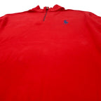 POLO GOLF RALPH LAUREN Half-Zip Sweatshirt M Red Cotton Pony Embroidery Made in Peru