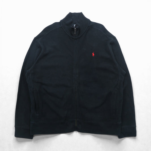 Polo by Ralph Lauren フルジップスウェット ジャケット XL ブラック スモールポニー刺繍 ビッグサイズ