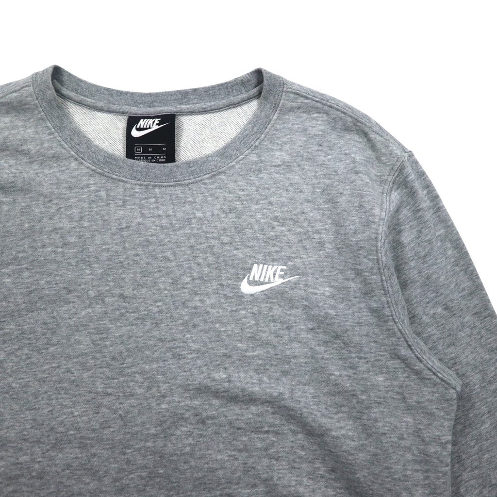 NIKE Crew Neck Sweatshirt M Grey Cotton 804343-063