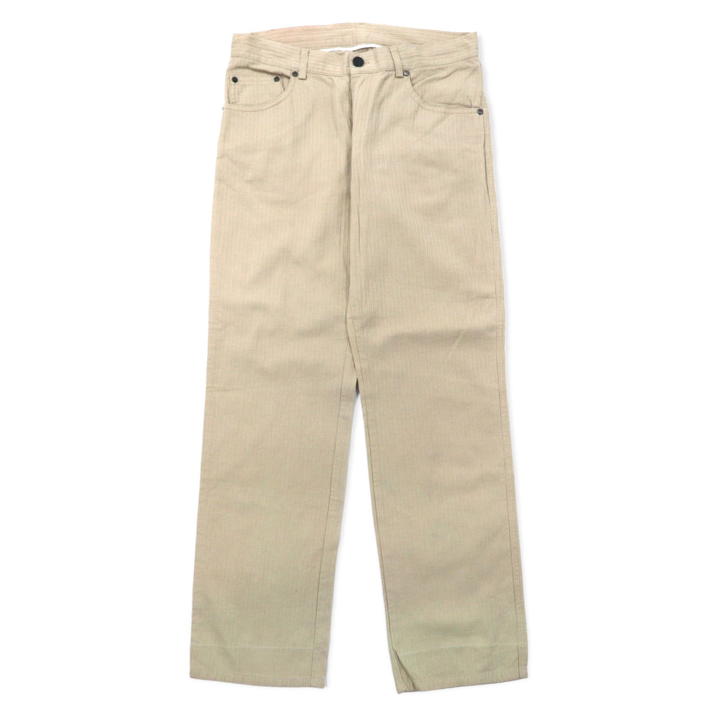 日本然リトテ-古着オンライン-Salvatore Ferragamo イタリア製 ストレート チノパンツ 46 ベージュ コットン-Salvatore Ferragamo Italy Made Straight Chino Pants 46 Beige Cotton
