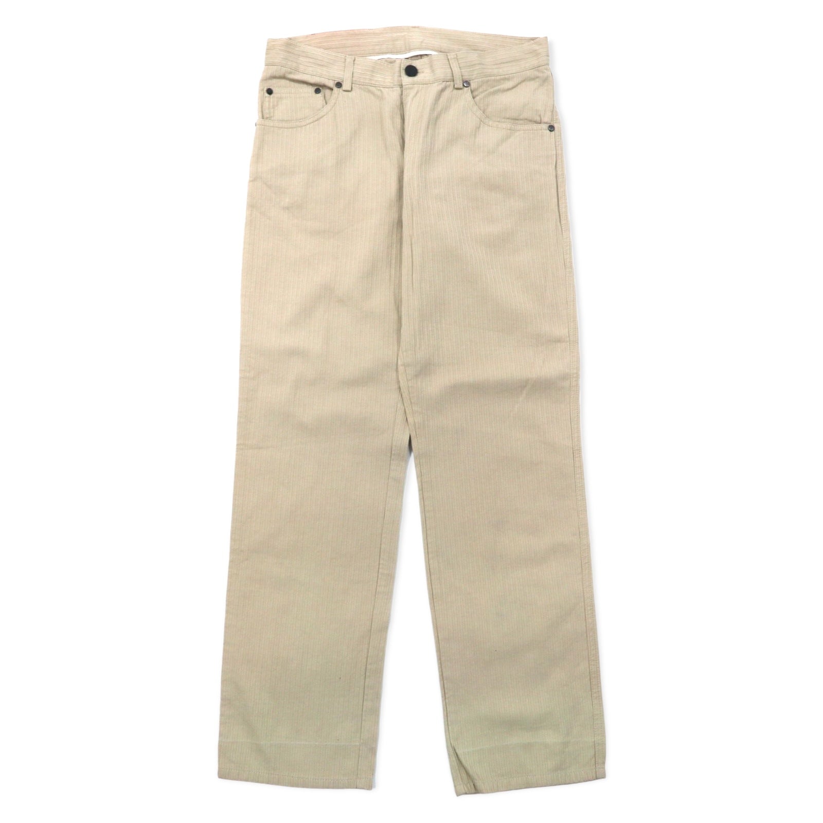 日本然リトテ-古着オンライン-Salvatore Ferragamo イタリア製 ストレート チノパンツ 46 ベージュ コットン-Salvatore Ferragamo Italy Made Straight Chino Pants 46 Beige Cotton