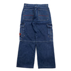 HOBO DNM 90s Baggy Wide Denim Cargo Pants 86 Blue Cotton