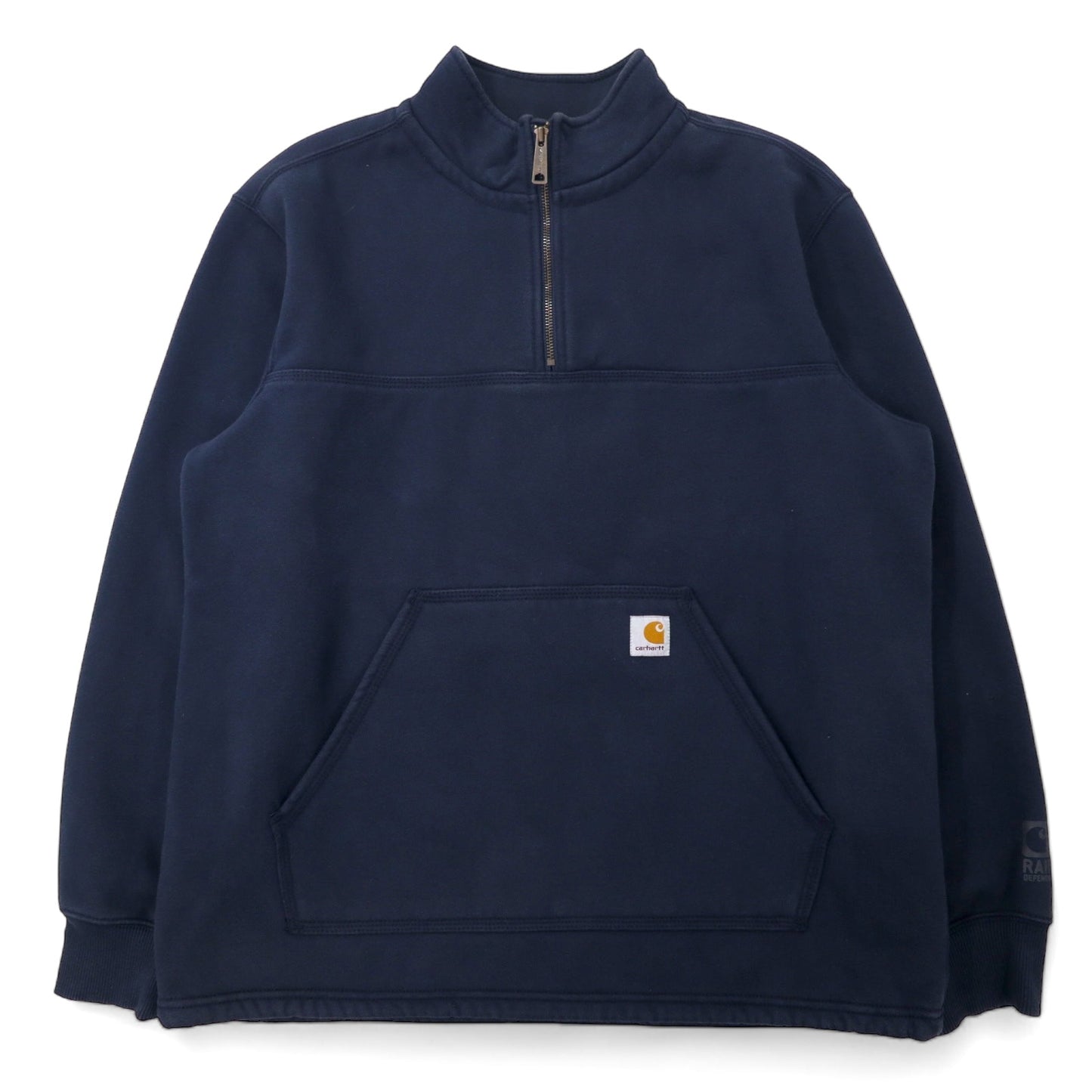 carhartt ハーフジップ ヘビーウェイト スウェット L ネイビー コットン 裏起毛 RAIN DEFENDER PAXTON HEAVYWEIGHT QUARTER-ZIP SWEATSHIRT 102277 メキシコ製