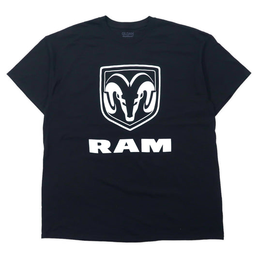 日本然リトテ-古着オンライン-GILDAN Dodge RAM プリントTシャツ XL ブラック コットン ビッグサイズ-