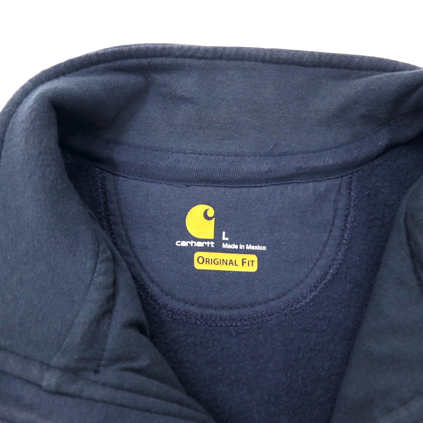 carhartt ハーフジップ ヘビーウェイト スウェット L ネイビー コットン 裏起毛 RAIN DEFENDER PAXTON HEAVYWEIGHT QUARTER-ZIP SWEATSHIRT 102277 メキシコ製