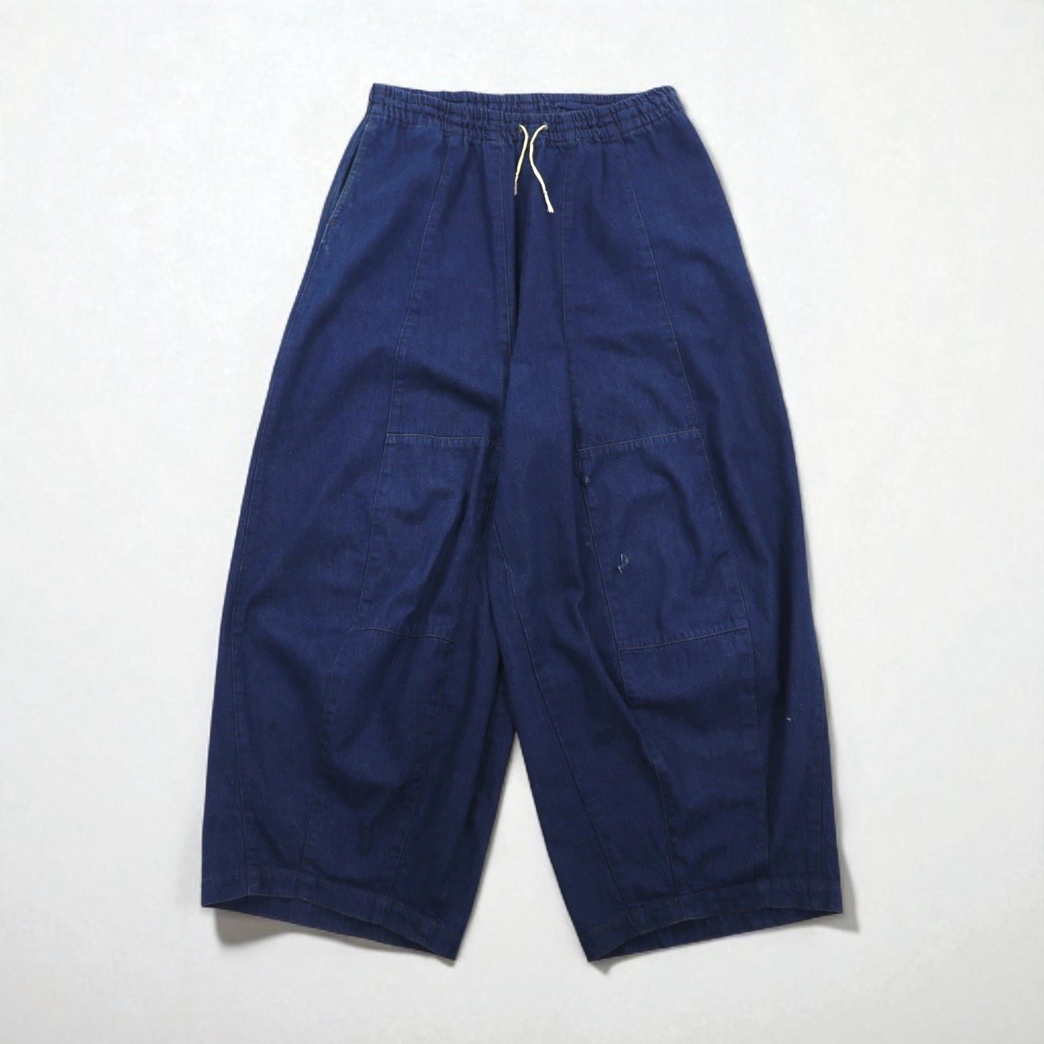 needles Linen Denim Knee-Del Pants HDPant-Jean S, Indigo Blue, Linen and Cotton, Made in Japan