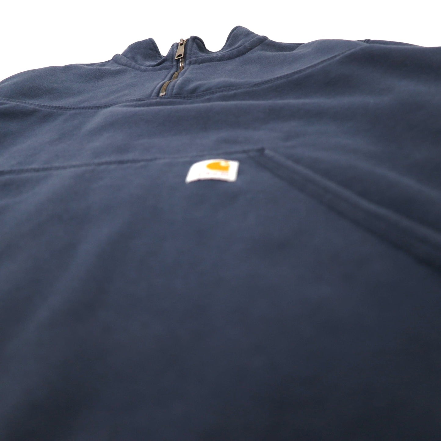 carhartt ハーフジップ ヘビーウェイト スウェット L ネイビー コットン 裏起毛 RAIN DEFENDER PAXTON HEAVYWEIGHT QUARTER-ZIP SWEATSHIRT 102277 メキシコ製