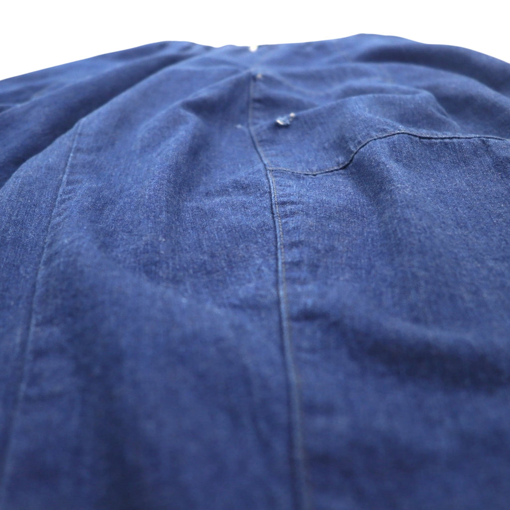 needles Linen Denim Knee-Del Pants HDPant-Jean S, Indigo Blue, Linen and Cotton, Made in Japan