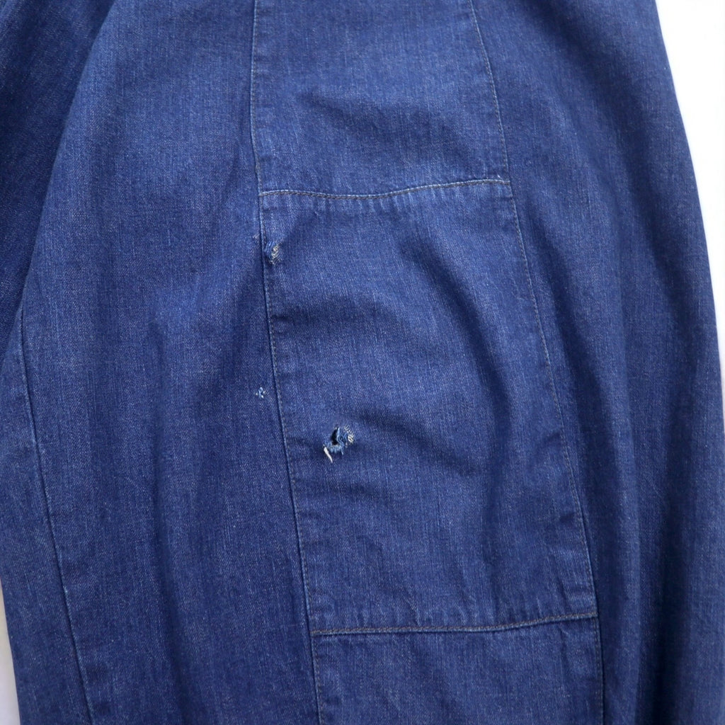 needles Linen Denim Knee-Del Pants HDPant-Jean S, Indigo Blue, Linen and Cotton, Made in Japan