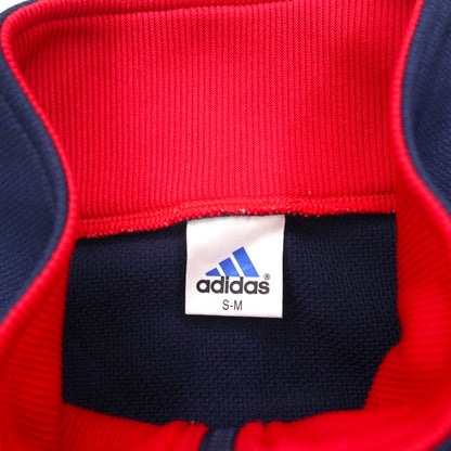 adidas 90年代 デサント社製 トラック ジャージ セットアップ M スタンドカラー 裾ジップ スリット