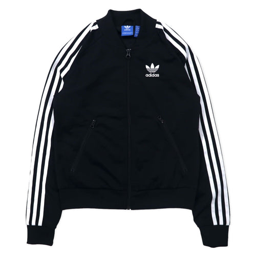 日本然リトテ-古着オンライン-adidas originals スーパースター トラックジャケット ジャージ ATP型 S ブラック ポリエステル トレフォイルロゴ 3ストライプ BK5931-adidas originals Superstar Track Jacket Jersey ATP Type S Black Polyester Trefoil Logo 3 Striped BK5931