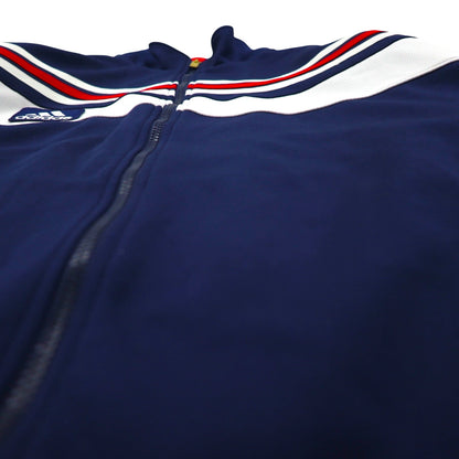 adidas 90年代 デサント社製 トラック ジャージ セットアップ M スタンドカラー 裾ジップ スリット