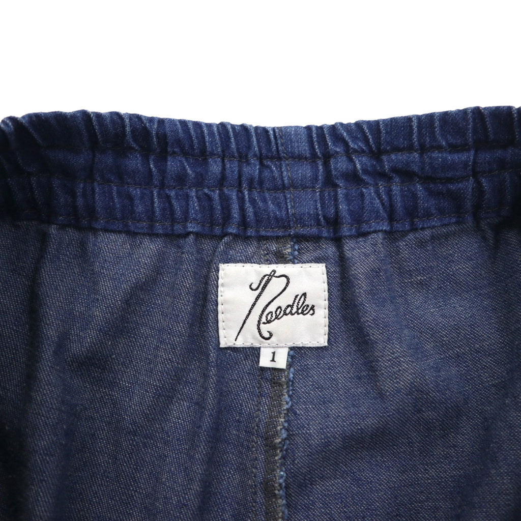 needles Linen Denim Knee-Del Pants HDPant-Jean S, Indigo Blue, Linen and Cotton, Made in Japan