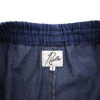needles Linen Denim Knee-Del Pants HDPant-Jean S, Indigo Blue, Linen and Cotton, Made in Japan