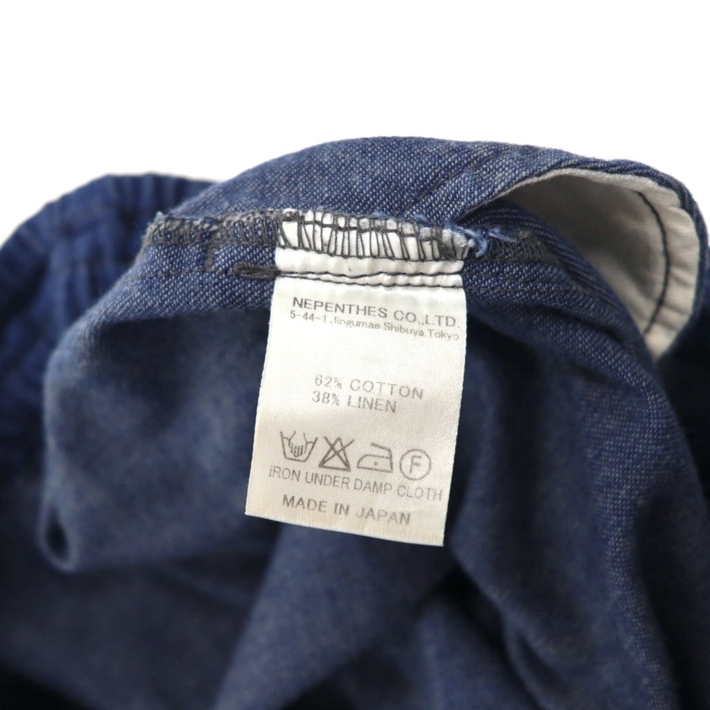 needles Linen Denim Knee-Del Pants HDPant-Jean S, Indigo Blue, Linen and Cotton, Made in Japan