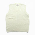 90s USA Vintage Fisherman Knit Vest JANTZEN アランニット ベスト XL ホワイト フィッシャーマン ケーブル編み 90年代 USA製