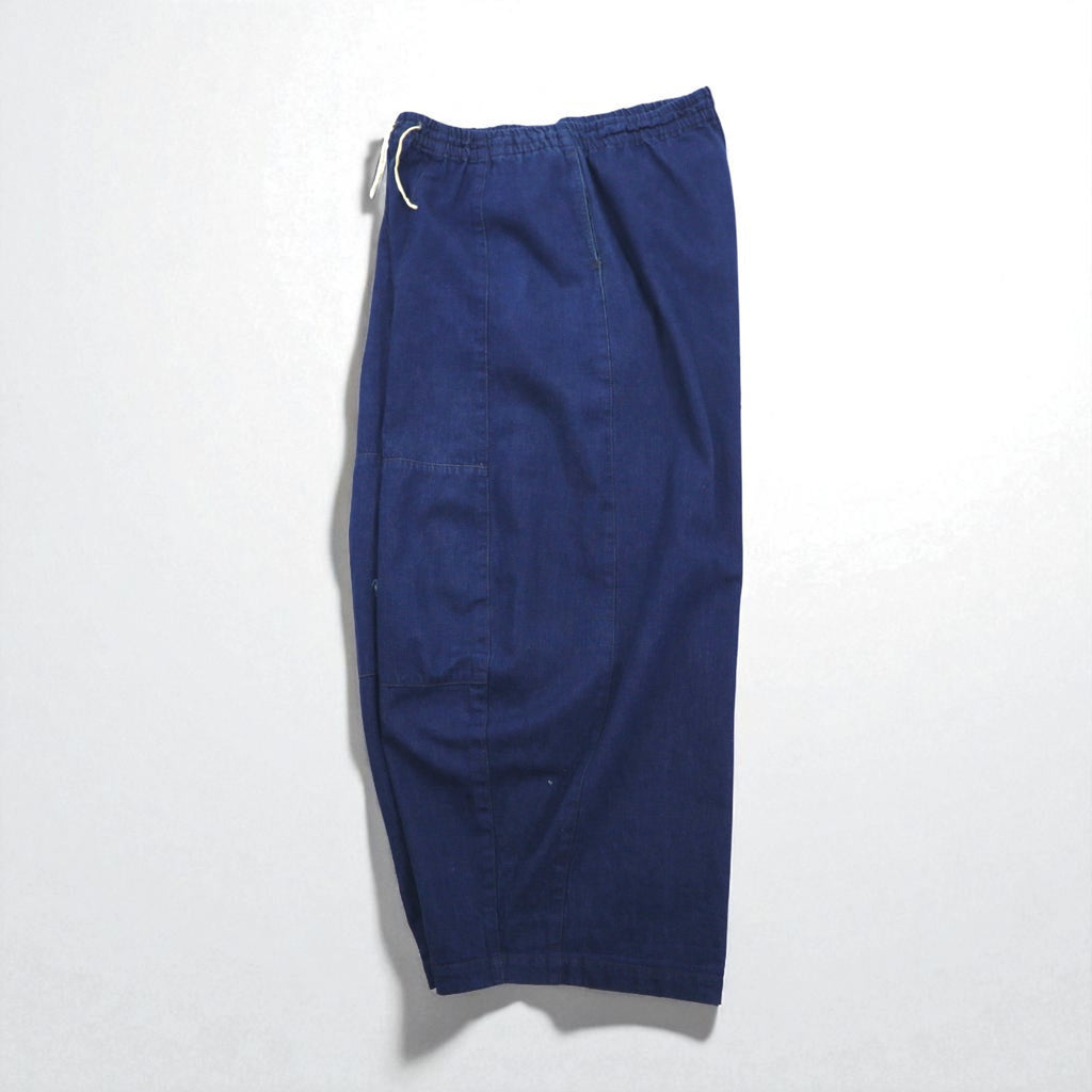 needles Linen Denim Knee-Del Pants HDPant-Jean S, Indigo Blue, Linen and Cotton, Made in Japan
