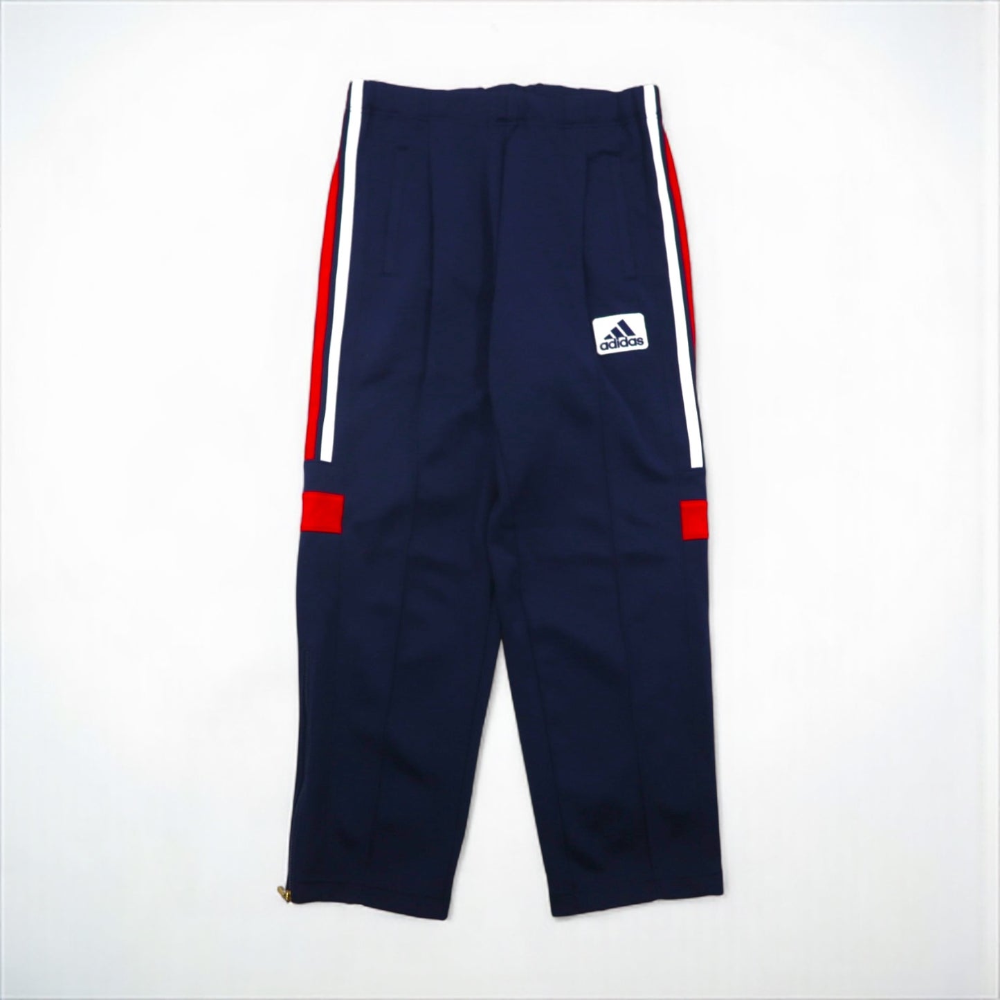 adidas 90年代 デサント社製 トラック ジャージ セットアップ M スタンドカラー 裾ジップ スリット