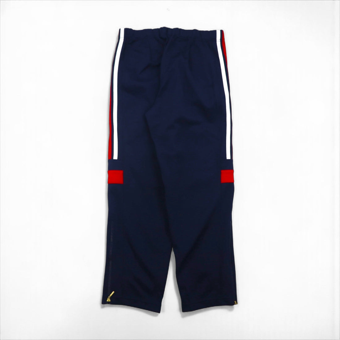 adidas 90年代 デサント社製 トラック ジャージ セットアップ M スタンドカラー 裾ジップ スリット