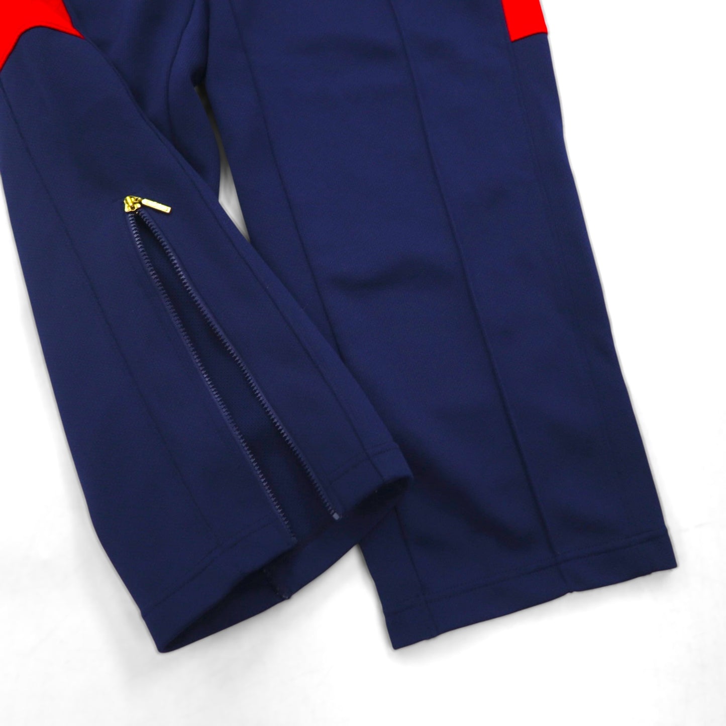 adidas 90年代 デサント社製 トラック ジャージ セットアップ M スタンドカラー 裾ジップ スリット