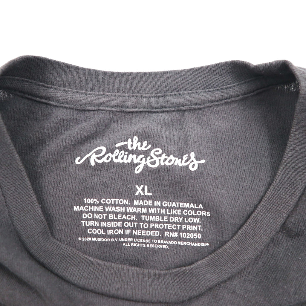 The Rolling Stones Official Rock Band T-Shirt, Size XL, Gray Cotton, Tongue