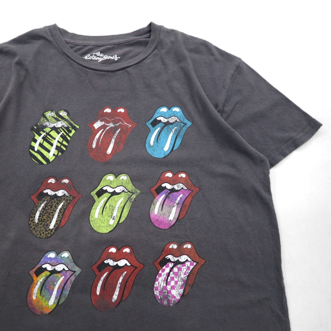 The Rolling Stones Official Rock Band T-Shirt, Size XL, Gray Cotton, Tongue