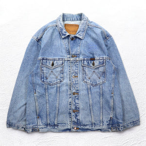 Wrangler 90年代 デニムジャケット Gジャン XL ライトウォッシュ インディゴ ブルー コットン