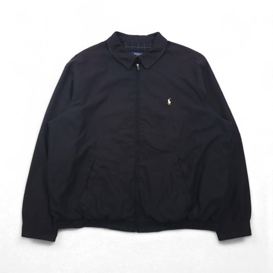 Polo Ralph Lauren スウィングトップ ハリントンジャケット 2XL ブラック チンストラップ スモールポニー刺繡