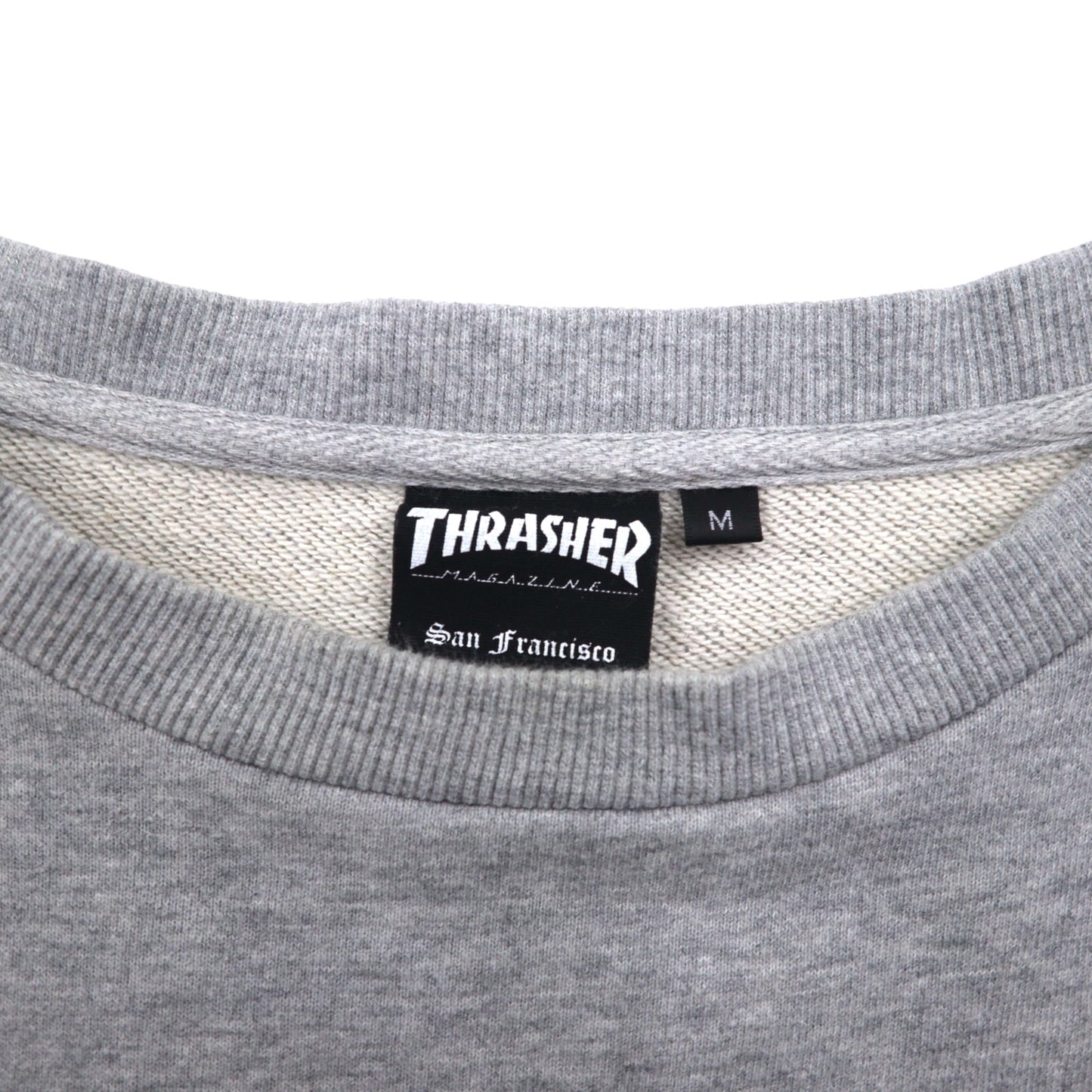 THRASHER MAGAZINE ファイヤーロゴ スウェット M グレー コットン
