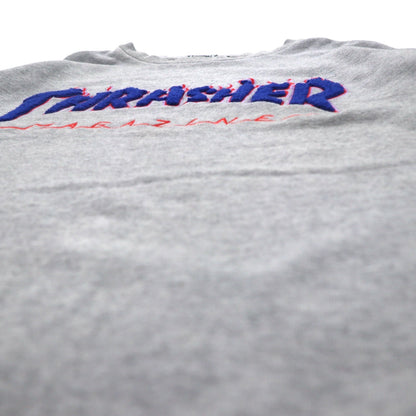 THRASHER MAGAZINE ファイヤーロゴ スウェット M グレー コットン