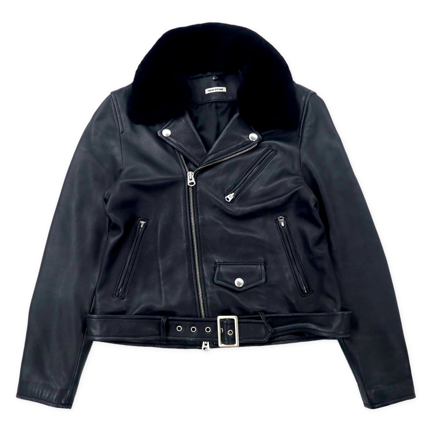 FREAK'S STORE Double Riders Jacket S Black sheep leather