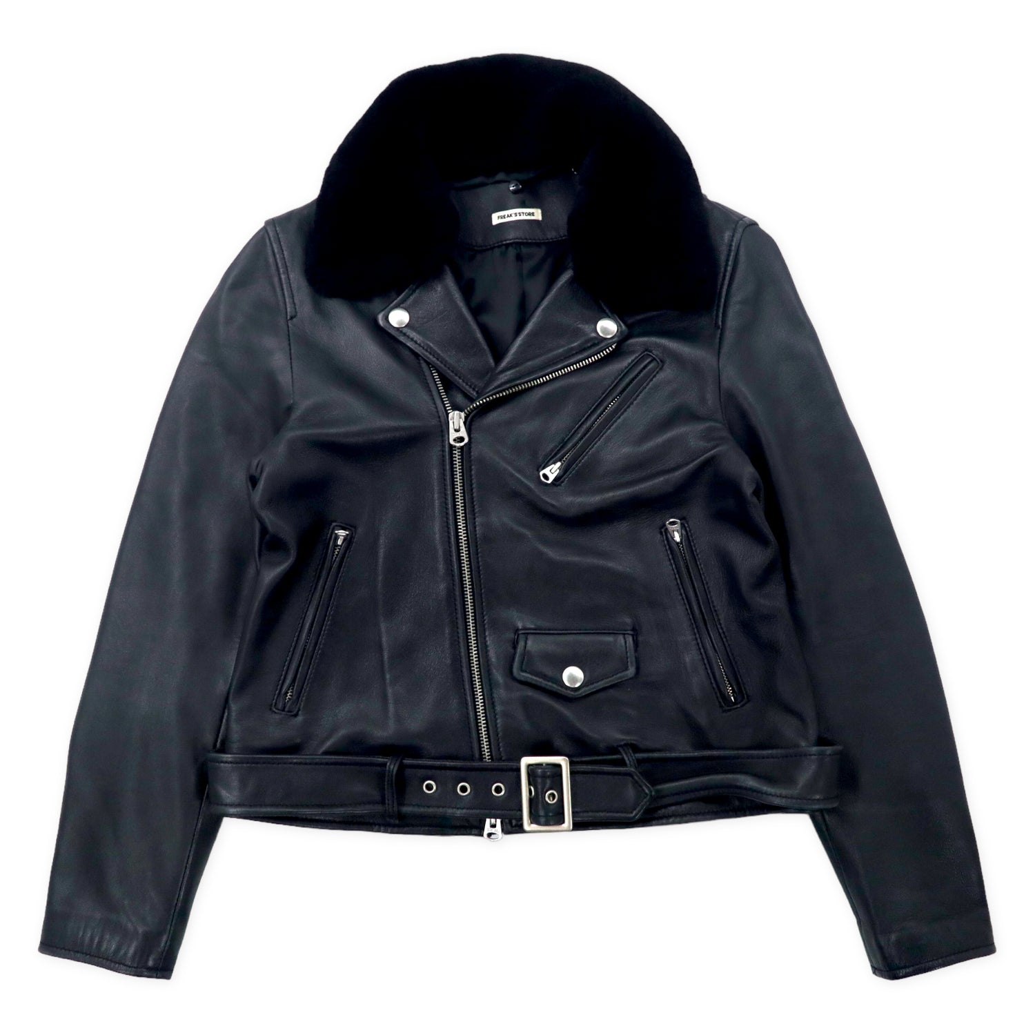 FREAK'S STORE Double Riders Jacket S Black sheep leather 