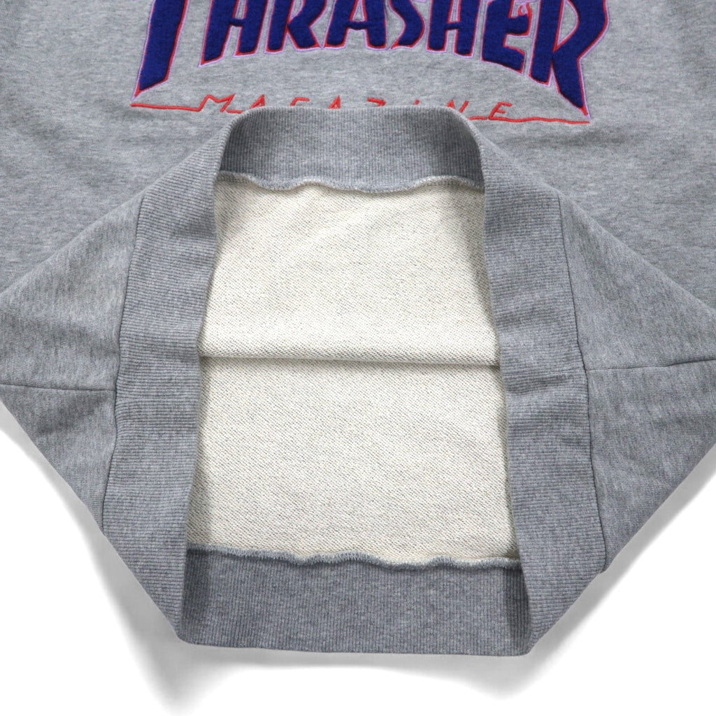 THRASHER MAGAZINE Fire Logo Sweatshirt M Grey Cotton