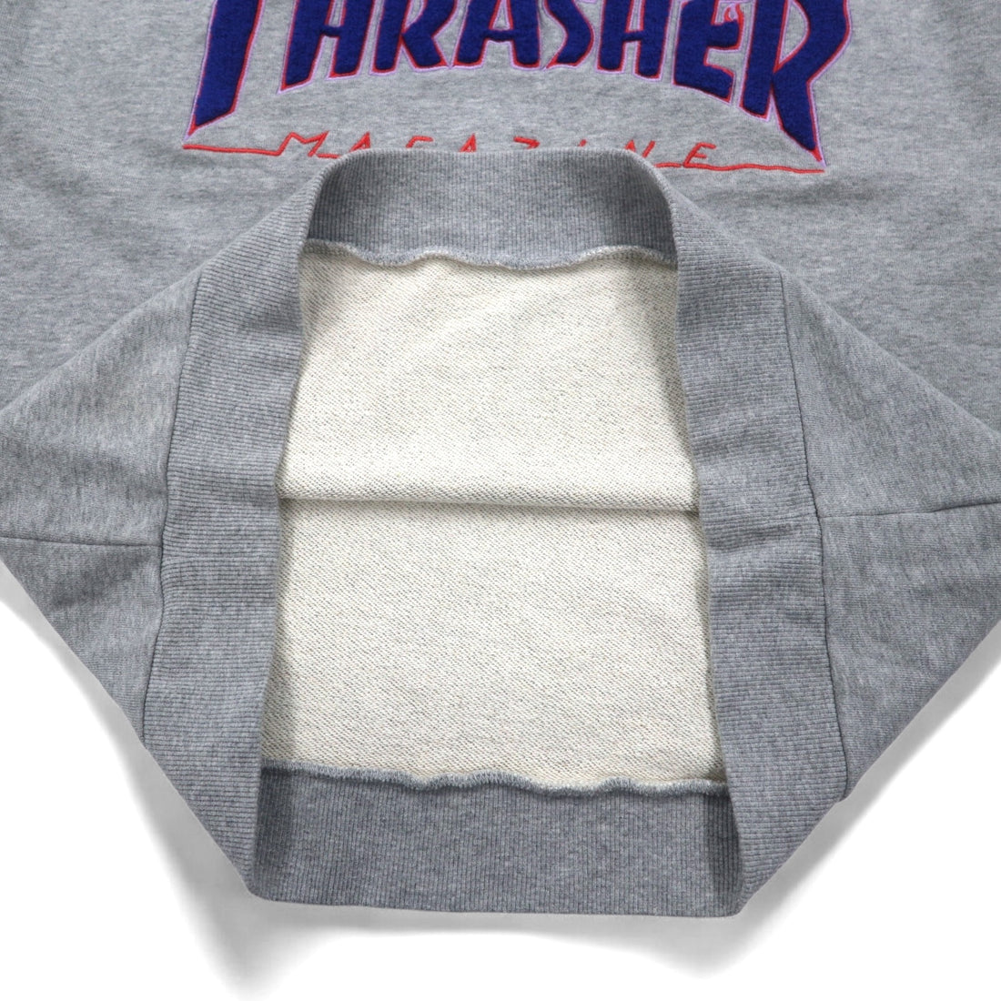THRASHER MAGAZINE Fire Logo Sweatshirt M Grey Cotton