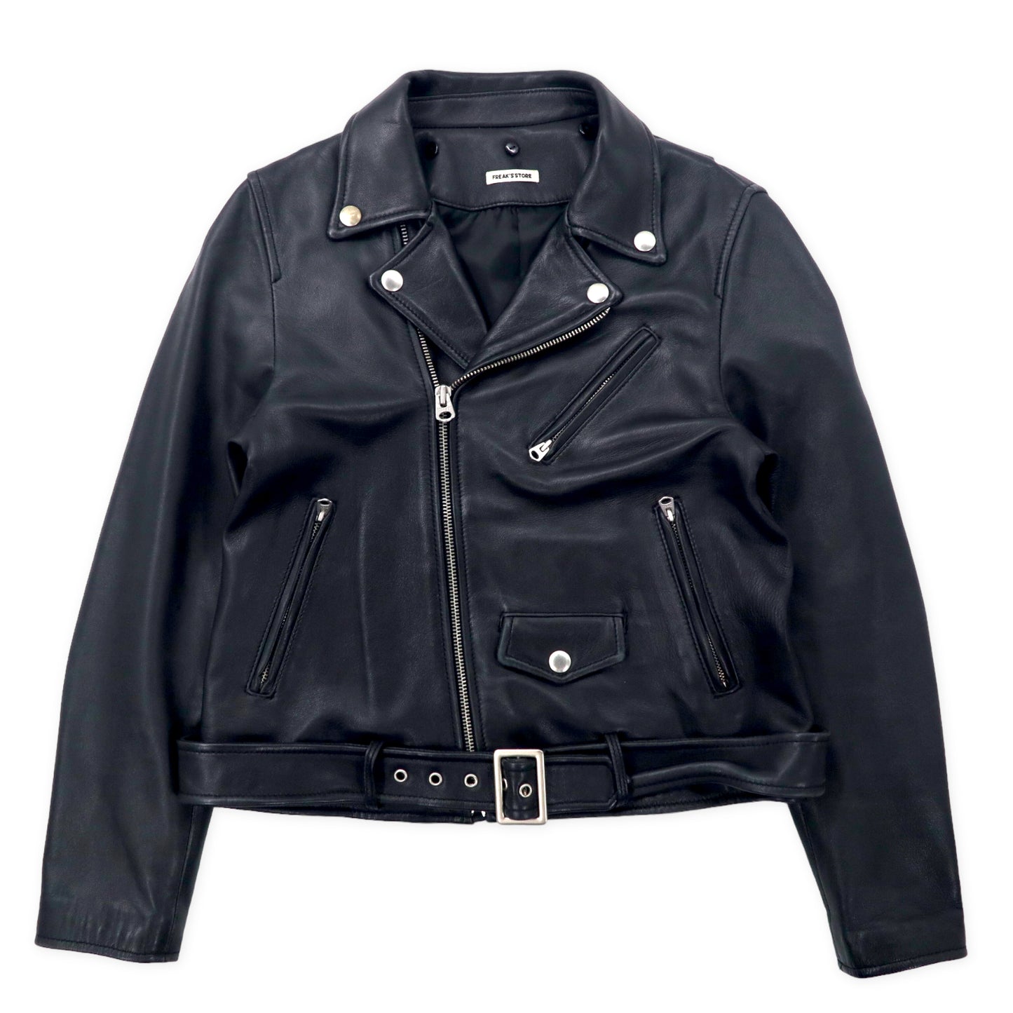 FREAK'S STORE Double Riders Jacket S Black sheep leather Lambon