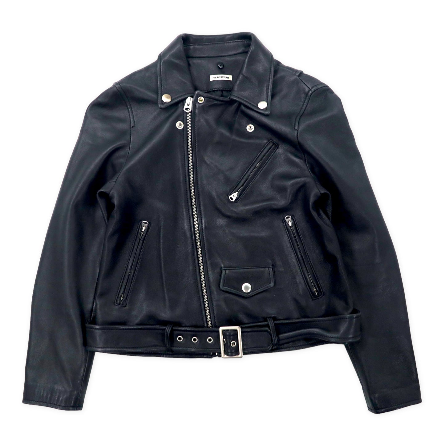 FREAK'S STORE Double Riders Jacket S Black sheep leather Lambon