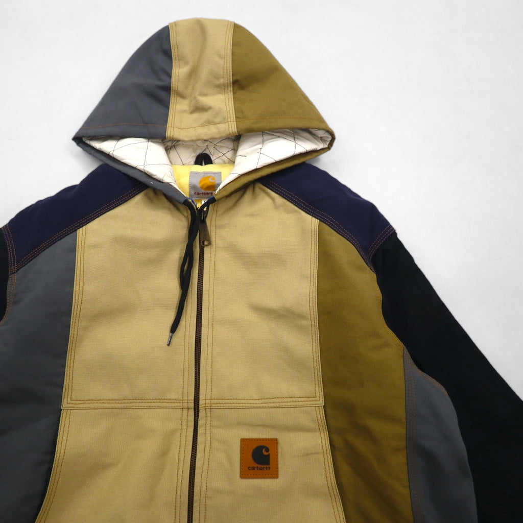 Carhartt Remade Color Block Duck Active Jacket/Panty, Size L, Multicolor, Crazy Pattern, Cotton