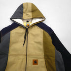 Carhartt Remade Color Block Duck Active Jacket/Panty, Size L, Multicolor, Crazy Pattern, Cotton