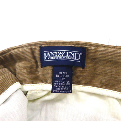 LANDS' END 90s USA Made Corduroy Chino Pants, Size M, Beige, Cotton