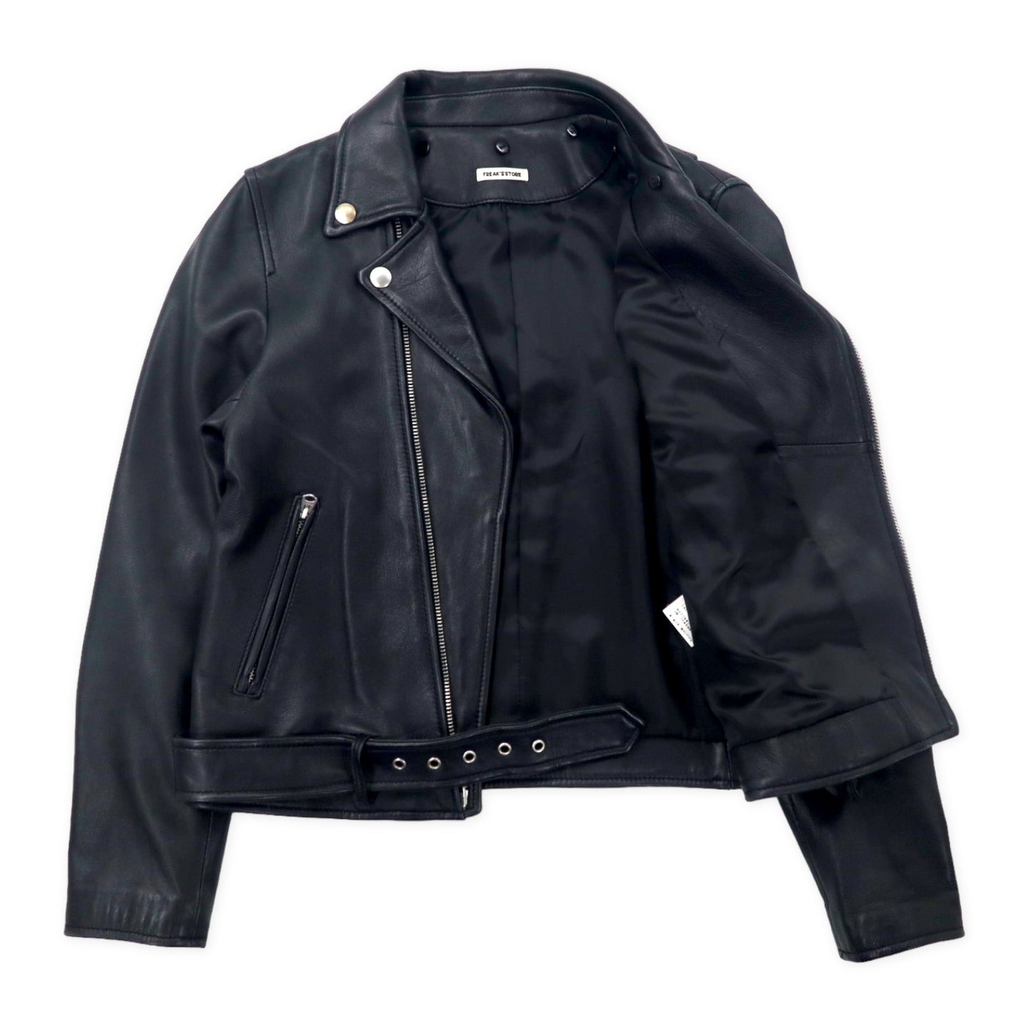 FREAK'S STORE Double Riders Jacket S Black sheep leather Lambon