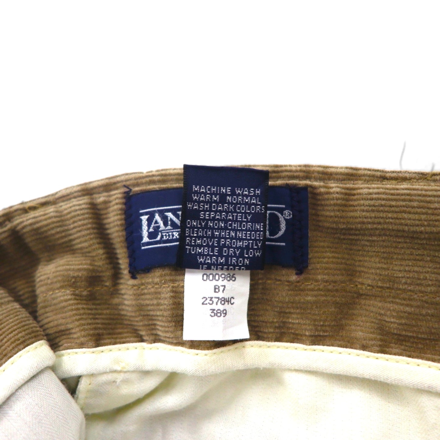LANDS' END 90s USA Made Corduroy Chino Pants, Size M, Beige, Cotton