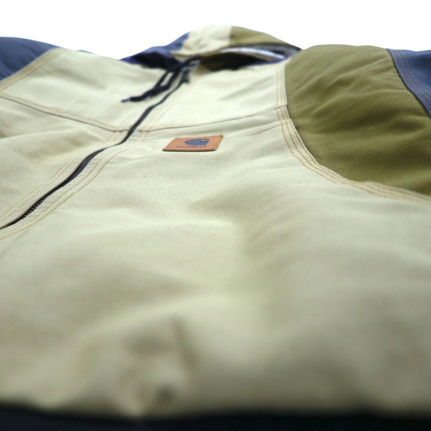 carhartt リメイク 再構築 カラーブロック ダック アクティブジャケット パーカー L マルチカラー クレイジーパターン コットン