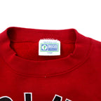 DISCUS ATHLETIC USA made 90s printed sweatshirt L red cotton double sided print LINCOLN WAY