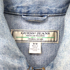 GUESS JEANS オーバーサイズド デニムジャケット Gジャン M ブルー コットン バックロゴ刺繍 OVERSIZED DENIM JACKET M73XN1R21B5