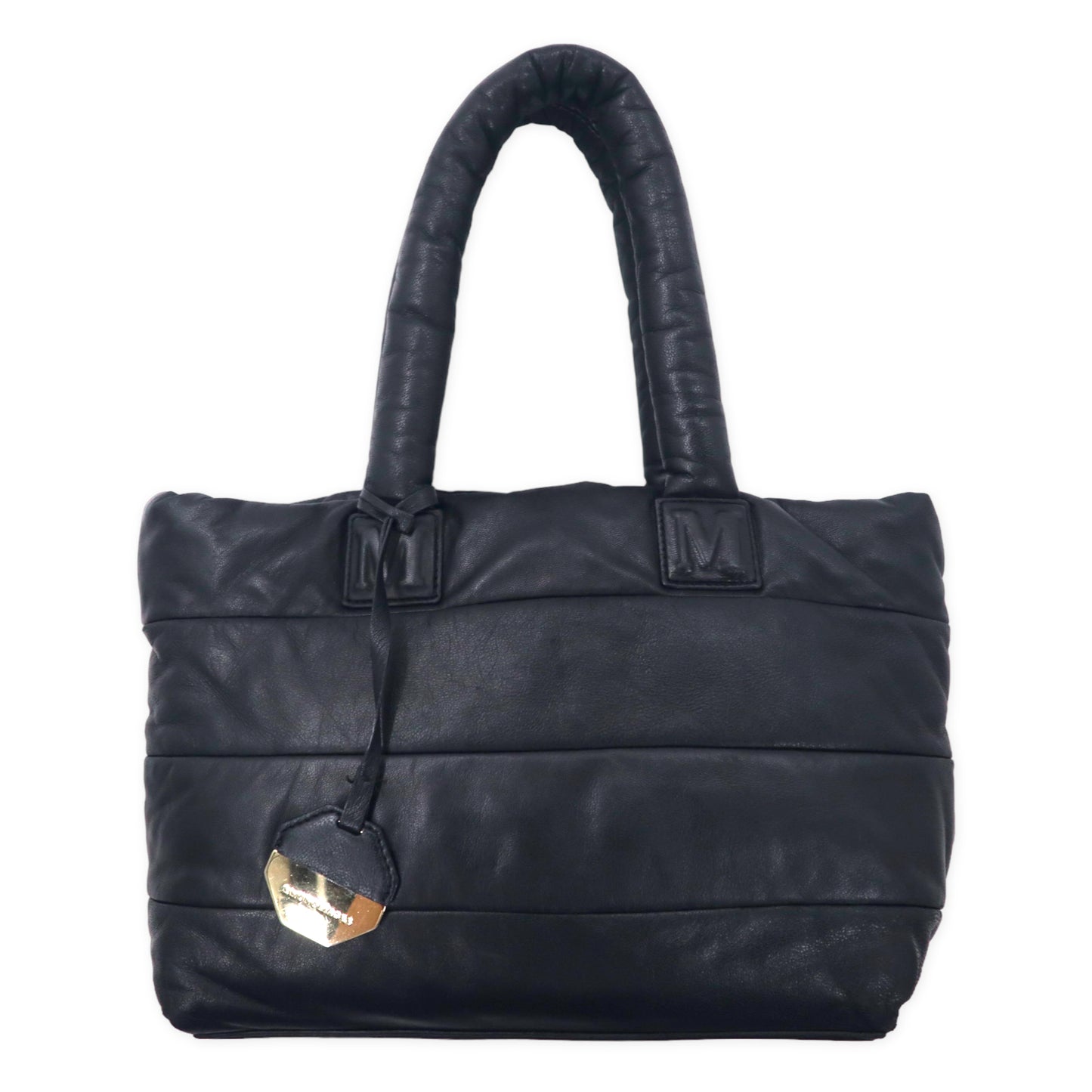 ブルーノマリBruno Magli本革レザーショルダーバッグ形押しハンド鞄黒仕事 - レディースファッション