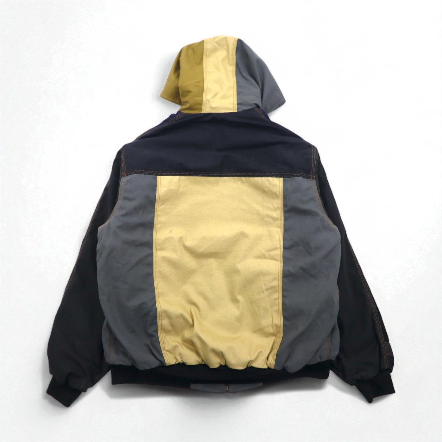 carhartt リメイク 再構築 カラーブロック ダック アクティブジャケット パーカー L マルチカラー クレイジーパターン コットン